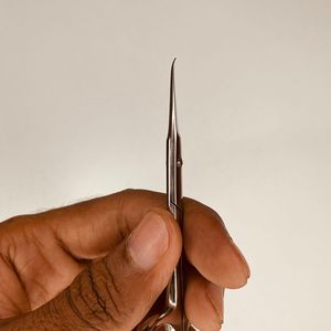 Curved Blade Beauty Care Nail Cuticle Scissor Polish Finish 3" Sharp Blades Cuticle Nail Scissor for Beauty With Customized Logo - Product Image 1