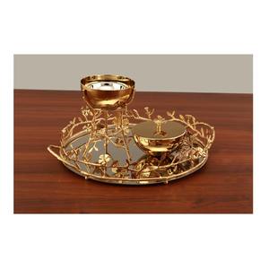 Quemador bakhoor de metal dorado para un perfume agradable, aroma suave y elegante interior del hogar - Product Image 6