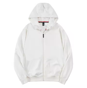 Nouveau automne et hiver 100% coton grande fermeture éclair à manches longues Baggy veste pull à capuche conception personnalisée - Product Image 3