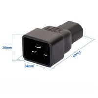 Tout nouveau convertisseur de cordon d'alimentation industriel IEC320-C13 à C20 sortie cc adaptateur d'alimentation PDU UPS