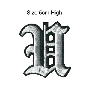 Plancha en ropa parches Velcroes suministro diseñador de alta calidad personalizado Kansas City bordado toalla insignia alfabeto parches - Product Image 3