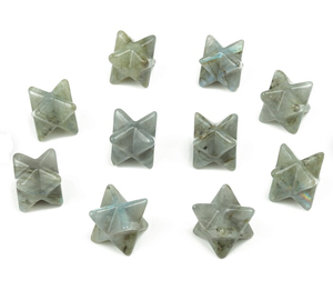 Pierre de guérison naturelle de qualité supérieure, pierre Merkaba, étoile, Labradorite, cristal, artisanale sculpté à la main - Product Image 3