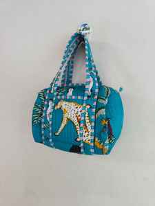 CLASSIC ART CRAFT Sac de voyage mini matelassé artisanal imprimé au bloc, motif floral, en tissu de coton, fermeture éclair, à porter à la main - Product Image 4