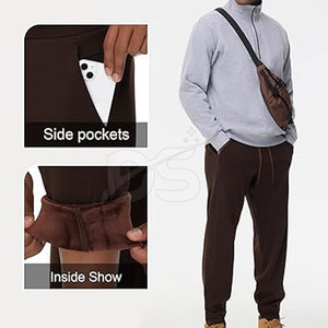 Pantalones Deportivos de Cintura Media para Hombre, Ropa Casual de Calle, 100% Algodón, Cierre con Cordón, Ligeros, Anti-Pilling, Secado Rápido, Corte Holgado - Product Image 5