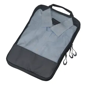 Organizer da viaggio nero Troika per vestiti, gadget personalizzati e camicie - Product Image 4