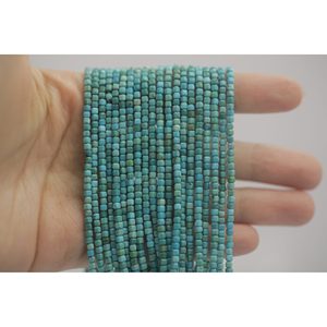 Faceted <b>Turquoise</b> Cubic Shape Loose <b>Beads</b> for Jewelry Making - Product Image 3