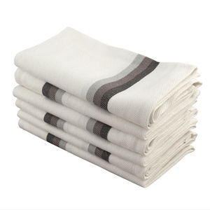 Toalla de cocina tejida con hueso de arenque de algodón 100%, característica de secado rápido - Product Image 1