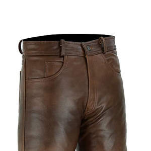 Pantalones de cuero para hombre de último estilo a la venta, pantalones de cuero para hombre de la mejor calidad y bajo precio, pantalones de cuero de color personalizado de piel de oveja - Product Image 3