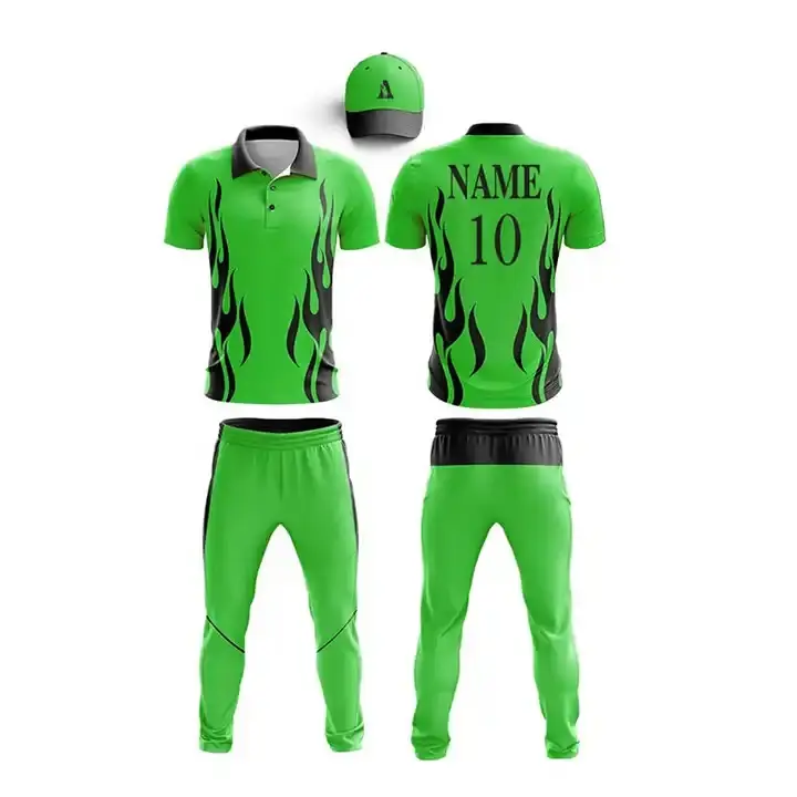 Venda quente Respirável Desgaste Do Esporte Custom Made Equipe Logotipo e Nome Cricket Jersey Camisas E Calças Set