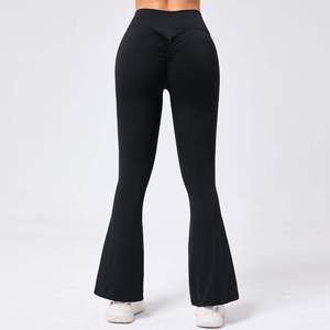 Pantalones de Fitness elásticos sin costuras ajustados de cintura alta personalizados de alta calidad Leggings de Yoga Micro acampanados Pantalones de Fitness para mujeres - Product Image 6