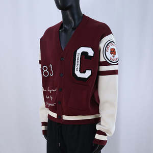 Chaqueta Universitaria Personalizable para Hombre, Chaqueta Universitaria Moderna de Moda Urbana, Parches Bordados de Chenilla al por Mayor, Chaqueta de Lana para Invierno - Product Image 3