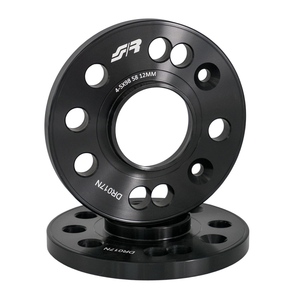 2 espaciadores de aluminio negros de 12 mm 4-5x98 hub 58.1 - Product Image 1