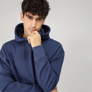 OEM pull à capuche oversize pour hommes, grande taille, haut à manches longues, couleur unie 100% coton, technique de teinture unie pour l'hiver, échantillon gratuit - Product Image 4