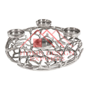 Aluminium T Light <b>Candle</b> Holder for Christmas Decoration Selling Metal Aluminium <b>Gold</b> <b>Candle</b> Pillar Holder Stands - Product Image 2