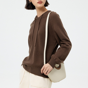 เสื้อฮู้ดแขนยาวผ้าฝ้ายโอเวอร์ไซส์สำหรับผู้หญิงเสื้อฮู้ดลำลองสไตล์สตรีทแวร์ออกแบบโลโก้ได้ตามต้องการ - Product Image 2