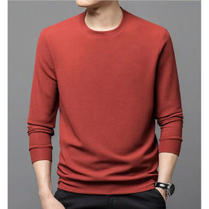 เสื้อยืดคอกลมแขนยาวสำหรับผู้ชายมาใหม่เสื้อแนวสตรีทสีพื้นเสื้อพลัสไซส์สำหรับผู้ชาย - Product Image 4