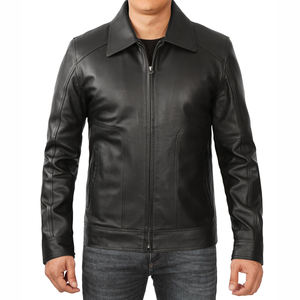 Premium Quality Low Price Breathable Custom Genuine <b>Sheepskin</b> Men's Casual Wear Leather <b>Jacket</b> Custom Made Fashionable Design - Product Image 4
