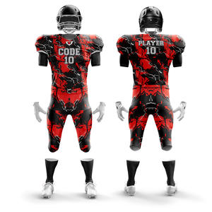 Vente en gros d'ensemble de vêtements de football américain avec logo personnalisé maillot respirant à manches courtes numéro de nom uniformes à bas prix - Product Image 4