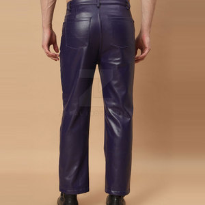 กางเกงลำลองหนังผู้ชายทรงโอเวอร์ไซส์ สไตล์สตรีทแวร์ ระบายอากาศได้ดี น้ำหนักเบา สีเข้ม  ราคาสมเหตุสมผล รับสกรีนโลโก้ตามแบบ - Product Image 3