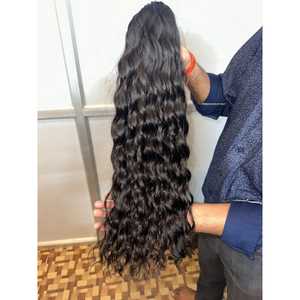 Prix de gros extensions de cheveux de temple du sud de l'Inde non traitées de qualité supérieure 100% cheveux bruts vierges vague naturelle qualité supérieure - Product Image 3