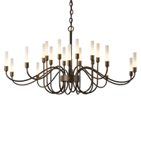 Lustre moderne rond en verre fumé foncé, fabriqué à la main en acier, réglable en hauteur, pour salon, lampe suspendue, 20 lumières