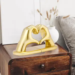 Decorative Modern Antique Feng Shui Gold-Plated Aluminium 3D Figurine <b>Book</b> Stand for Living Area High End Gift Retail China - Product Image 3