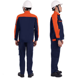 Conjunto de uniformes industriales transpirables de dos piezas Material de algodón y poliéster para trabajo - Product Image 6