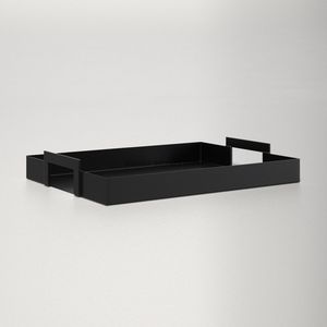 Plateau en acier inoxydable en métal noir élégant fait à la main Accents de maison de luxe Plateau de service robuste personnalisable et durable pour la salle à manger - Product Image 6