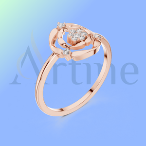 18K Customized Name <b>Initial</b> <b>Ring</b> in Silver or Gold - Product Image 1