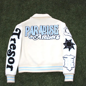 Chaquetas Varsity Personalizadas de Alta Calidad con Mangas de Cuero Bordadas para Hombre, Fabricante Personalizado - Product Image 3