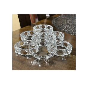 Vente en gros Rond de serviette en acrylique Rond de serviette en verre haut de gamme Rond de serviette en acrylique Fabricants personnalisés Conception de taille au diamant - Product Image 2