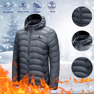 แจ็กเก็ตพองคอตตอนสำหรับผู้ชายแจ็กเก็ตขนปุยโพลีเอสเตอร์สำหรับฤดูหนาวดีไซน์แบบฟองออกแบบโลโก้ได้ตามต้องการ - Product Image 2