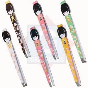 Pinzas para cejas de muñeca de acero inoxidable de rocas grises de alta calidad, pinzas de volumen con punta puntiaguda duradera de precisión para venta al por mayor - Product Image 1