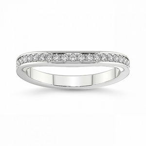 แหวนเพชรแล็บโกรว์แบบครึ่งวงกลมขัดเงา 0.25 กะรัต น้ำหนักรวม 14K ทองคำแท้ สี FG ความสะอาดระดับ VS ประดับเพชร 19 เม็ด เครื่องประดับสุดหรู - Product Image 3