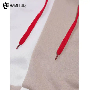 เสื้อสเวตเตอร์มีฮู้ดโอเวอร์ไซส์ผ้าฝ้ายแขนยาวโอเวอร์ไซส์ผ้าฟลีซหนาเปิดไหล่ปล่อยแบบคลาสสิกสำหรับผู้ชาย - Product Image 4