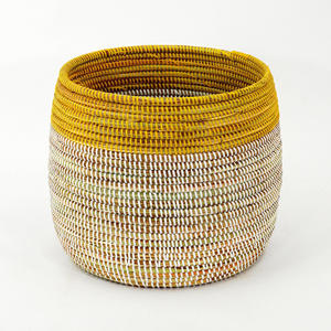 Maceta grande de pasto marino tejida a mano, macetas de pasto marino, macetas de paja, soporte para plantas - Product Image 2