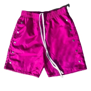 Course à pied entraînement Gym hommes Shorts bouton latéral personnalisé Nylon cordon Shorts Style Unique vêtements de rue Anti-rides meilleur matériau - Product Image 2