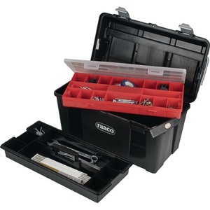 RAACO 33-34 W480xD255xH258mm Polypropylene Toolbox with Insert Compartments Plastic <b>Storage</b> Bins & <b>Boxes</b> - Product Image 3
