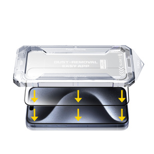 Protector de Pantalla de Vidrio Templado Anti-Espía 9H de Cobertura Completa con Aplicación Fácil y Eliminación de Polvo para iPhone 13 14 15 <span class=keywords><strong>16</strong></span> 17 Pro Max - Product Image 2