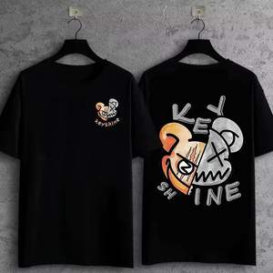 T-shirts en coton 100% tricotés sur mesure pour hommes - Qualité supérieure, coupe ample, manches courtes, design uni - Product Image 4