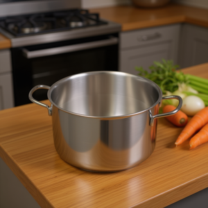 DUNE Marmite à soupe et à bouillon en acier inoxydable chromé poli 302 24 cm, produit Metalsomma - Product Image 3