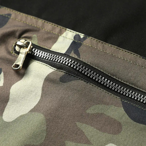 Sudadera con capucha de manga corta de camuflaje de verano para hombre, ropa de calle ligera para exteriores, sudadera con bolsillo con cremallera - Product Image 5