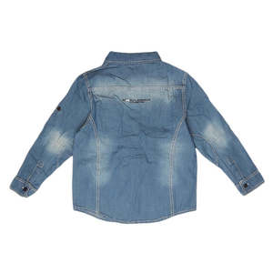Chemise en jean à manches longues pour garçons - Bleu - Product Image 2