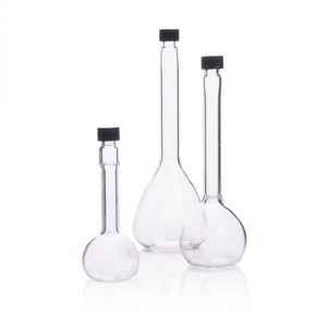 Frasco volumétrico de alta precisión de 20ml con tapón de polietileno a prueba de fugas hecho de vidrio de borosilicato para uso en laboratorio - Product Image 3