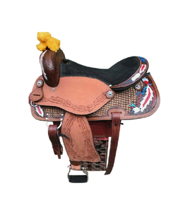 Selles de course occidentales et anglaises en cuir véritable de qualité supérieure pour l'équitation - Product Image 3