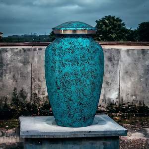 Exporter of Superlative Quality Patina Green Aluminum Material Adults <b>Ashes</b> Collection Cremation <b>Urns</b> at Best Price - Product Image 1