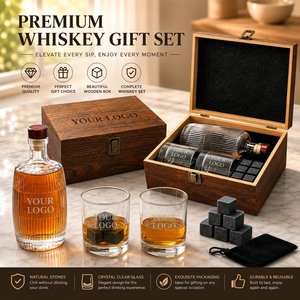 Juego de <span class=keywords><strong>Regalo</strong></span> de Vasos de Whisky SHUNSTONE con Botella de Whisky, <span class=keywords><strong>Dos</strong></span> Piedras y Caja de Madera, Juegos de <span class=keywords><strong>Regalo</strong></span> Corporativos Ejecutivos Personalizados - Product Image 2