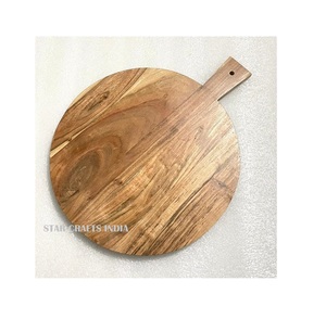 Planche à découper en bambou ou en bois personnalisée à bas prix d'usine abordable pour la cuisine planche à découper en acacia olive et noyer avec poignée - Product Image 1