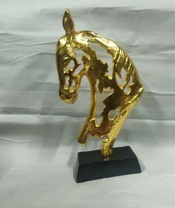 Statue de cheval en métal de haute qualité et durable, décoration de cheval, sculpture de cheval, prix imbattable pour le salon - Product Image 1