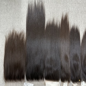 Extensions de cheveux indiens Remy en vrac, trame simple, double épaisseur, prêtes à la permanente, toutes couleurs, tissage de cheveux humains, 36 pouces, 100g - Product Image 5